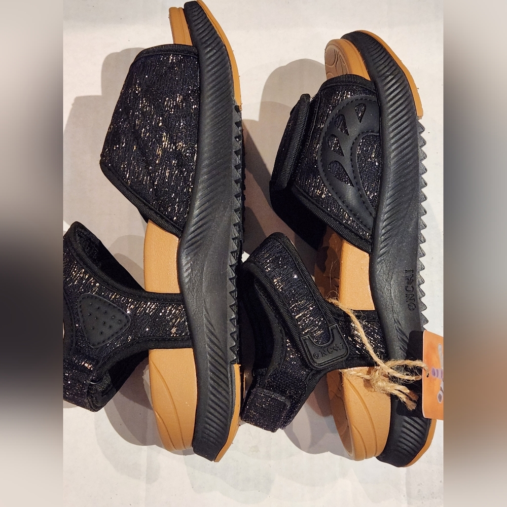 Elegant Black Glitter Women's Sandals - Picture 11 of 16